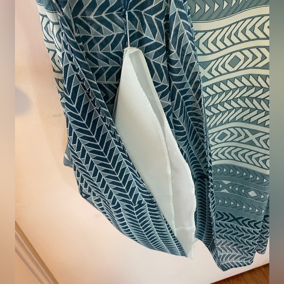 Pendleton Summer Pattern Sleeveless Dress - Turquoise Blue Size 16 - Picture 5 of 10